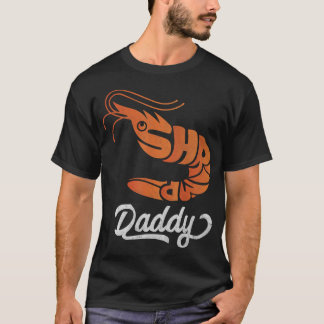 Manar Shrimp pappa Retro Vintage Orange Shrimp Aqu T Shirt