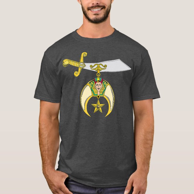 Manar Shriner Emblem the Masonic Shriners Noble T Shirt (Framsida)