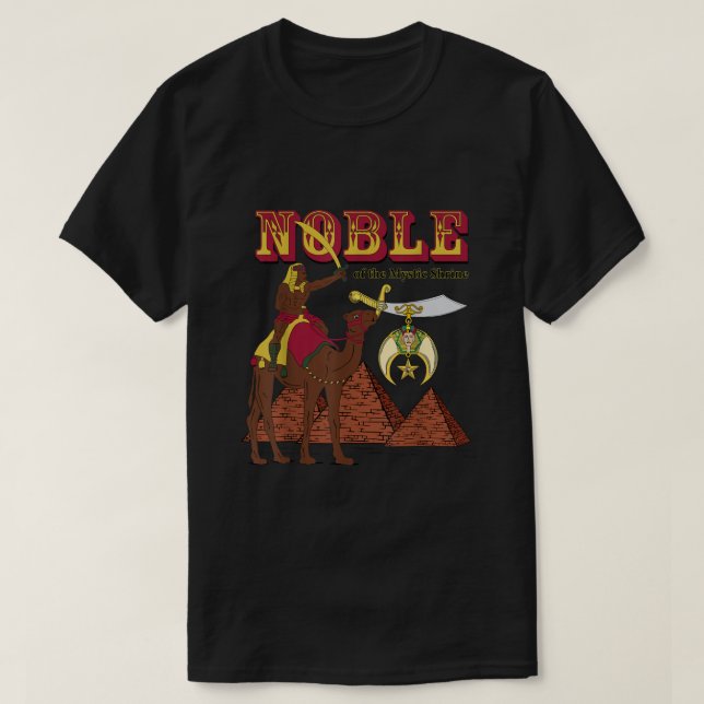 Manar Shriners Noble från Tjocken Mystic Shrine Ma T Shirt (Design framsida)