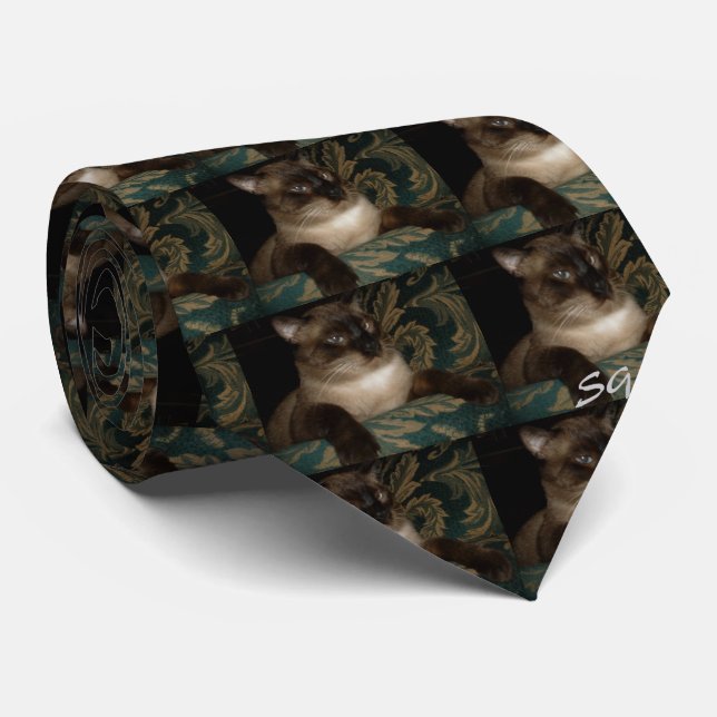 Manar Siamese Cat Tie Slips (Rullad)