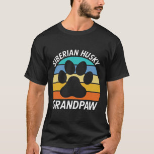 Manar Siberian husky Grandpa Funny Husky Hund älsk T Shirt