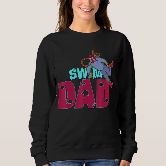 Manar Simma Pappa Swimmer Swimming 1 T Shirt (Framsida)