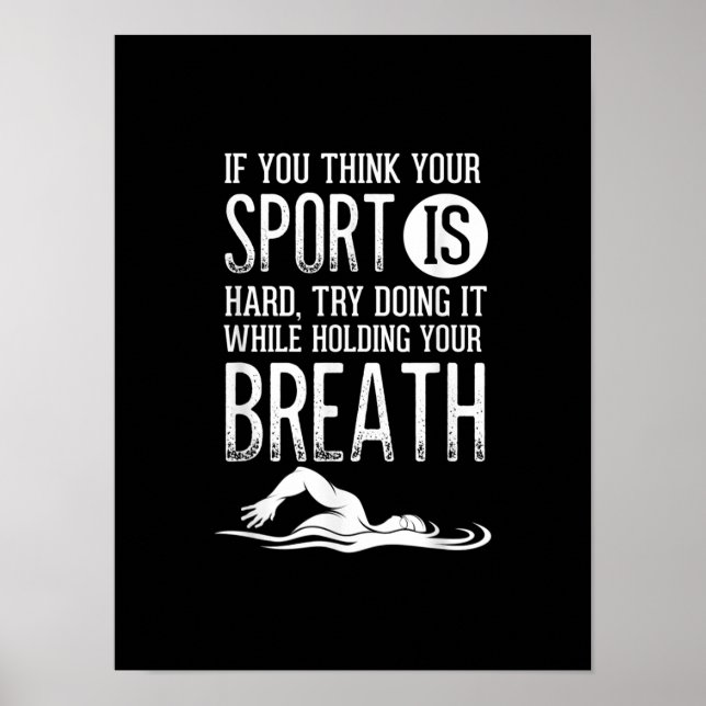Manar Simma Swimmer Swimming Sport Practice Poster (Framsidan)