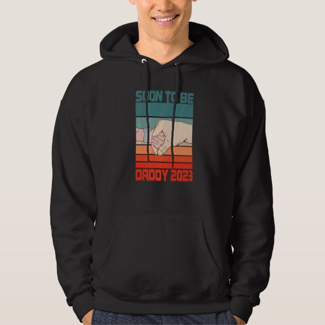 Manar ska snart bli pappa 2023, Pappa förväntas bl Hoodie (Framsida)