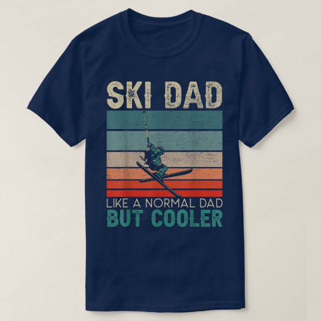 Manar Ski Pappa Mountain Ski Winter Sport Skier Sn T Shirt (Design framsida)