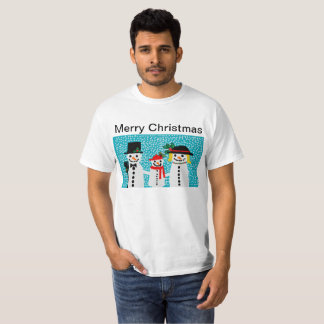 manar skjorta för vitjul t med snögubbear shirt