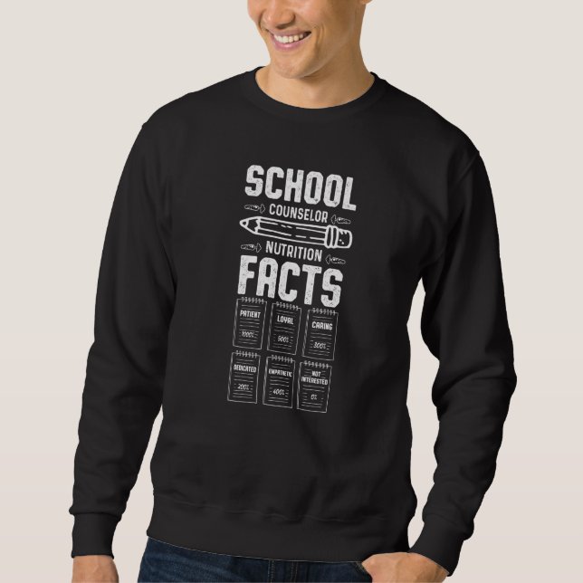 Manar skolråd Nutrition Facts Student Advi Lång Ärmad Tröja (Framsida)