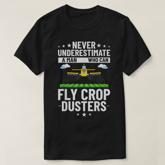 Manar Skörd Dusting Flygplan Rc-pilot för-flygplan T Shirt (Design framsida)