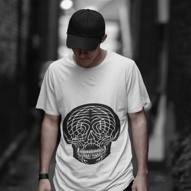 Manar Skull T-Shirt - Abstrakt Mandelbrot Skull (Skapare uppladdad)