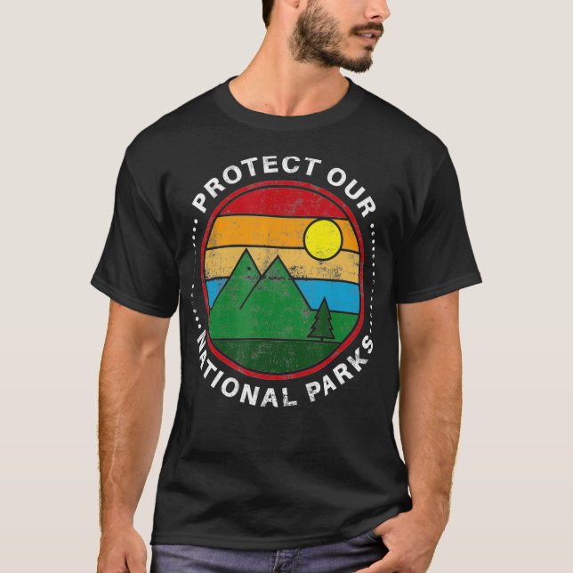 Manar skyddar vårt nationella Parker - naturskatt T Shirt (Framsida)