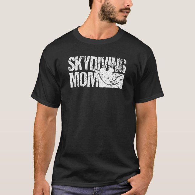 Manar Skydiver Skydiving Mamma Skydiving Skydiving T Shirt (Framsida)