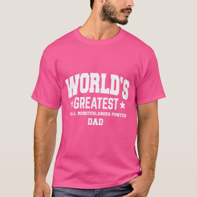 Manar Small Munsterlander Pointer Hund Pappa Pet t Shirt (Framsida)