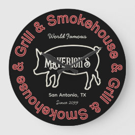 Manar Smokehouse & Grill BBQ Wall Stor Klocka