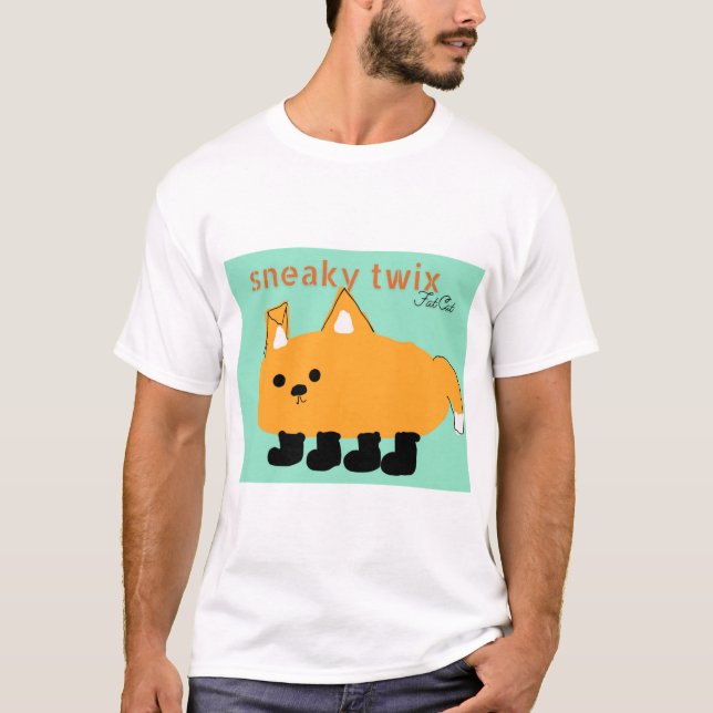 Manar smyaky twix tjock cat shirt t (Framsida)