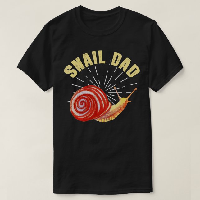 Manar SnailFunny Snigel Pappa Joke Snigel Älskare T Shirt (Design framsida)