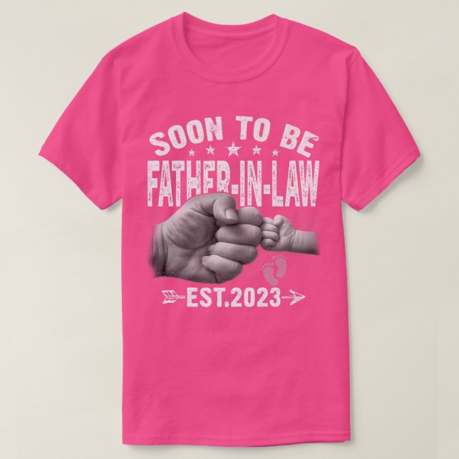 Manar snart för att vara faderIn Law Est T Shirt (Design framsida)