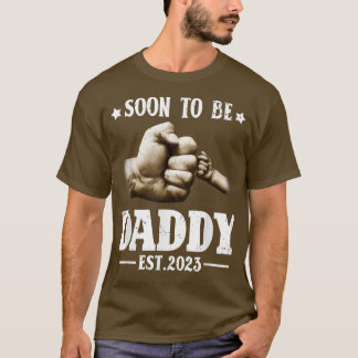 Manar snart till pappa 2023 Gravid Meddelande T Shirt
