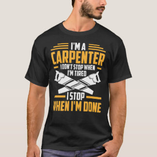 Manar snickare arbetar tills de är färdiga t shirt