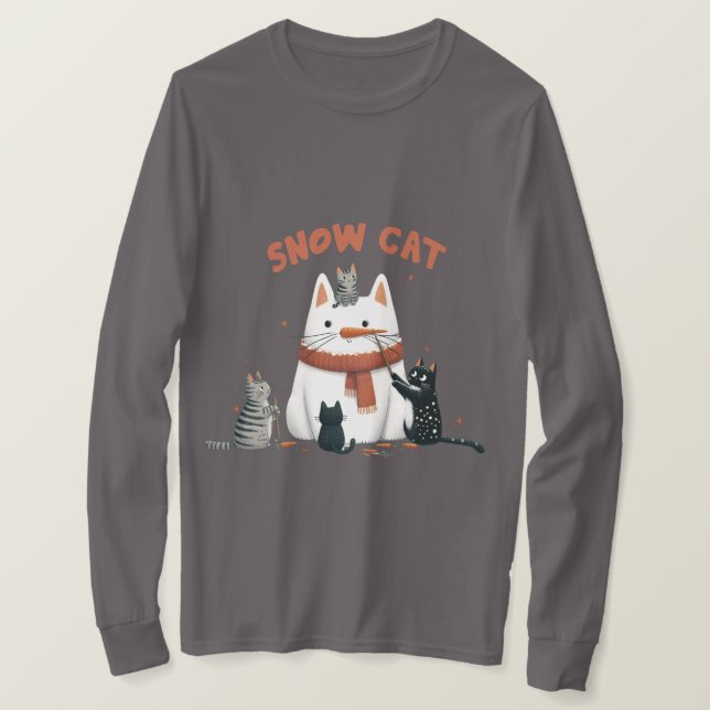 Manar Snö Cat T Shirt (Design framsida)