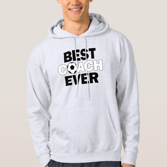 Manar Soccer BEST COACH EVER Coach's Sports Hoodie (Framsida)
