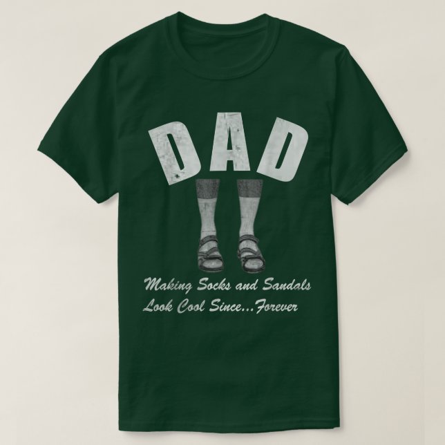 Manar Socks Sandals Funny T shirtsDads Fars dag  Shirt (Design framsida)