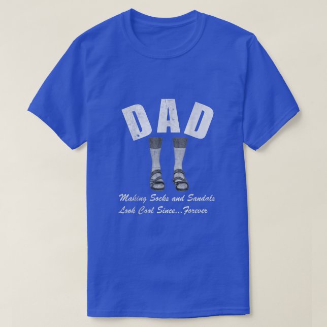 Manar Socks Sandals Funny T shirtsDads Fars dag  Shirt (Design framsida)