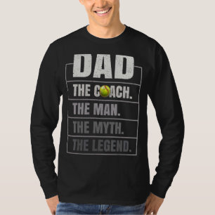 Manar Softball Coach Pappa Man Myth Legend Softbal T Shirt
