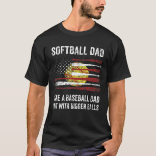 Manar Softball Pappa Bigger Bollar Best Pappa Coac T Shirt