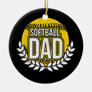 Manar Softball Pappa Julgransprydnad Keramik