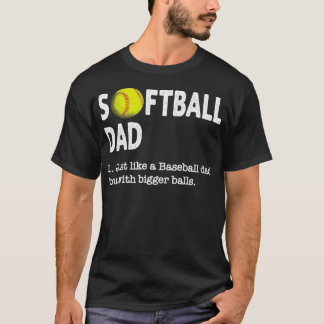 Manar Softball Pappa precis som en baskeboll Pappa T Shirt