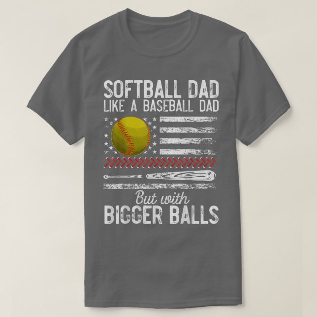 Manar Softball Pappa som en definition av Baseball T Shirt (Design framsida)