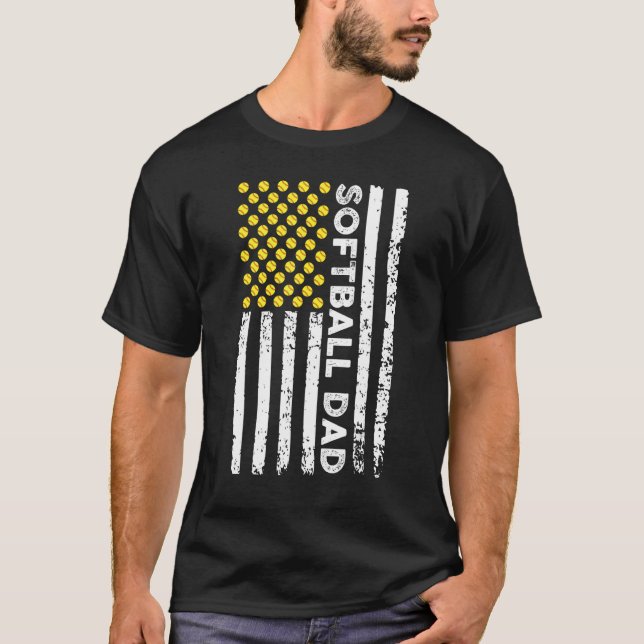 Manar softball pappa t shirt (Framsida)