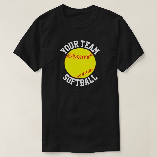 Manar Softball Team, Player- och Jersey-nummer T Shirt (Design framsida)