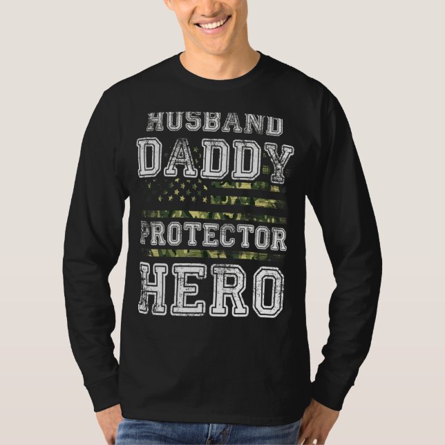 Manar Soldier pappa Make Protector Hero Far T Shirt (Framsida)