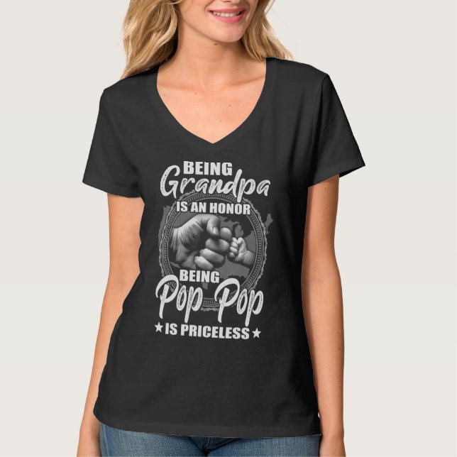 Manar som är morfar är en heder som är Pop är T Shirt (Framsida)