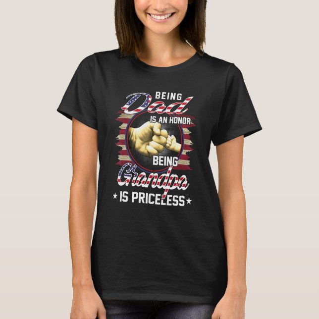 Manar som är Pappa är en ära att vara morfar är T Shirt (Framsida)