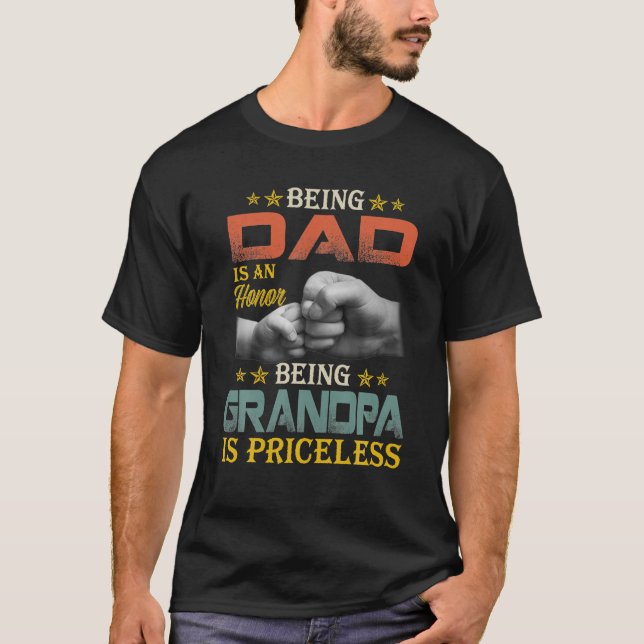 Manar som är Pappa är en ära som farfar är T Shirt (Framsida)