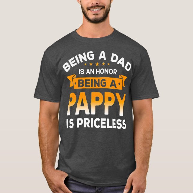Manar som är PAPPA är en HONOR. T Shirt (Framsida)