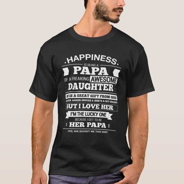 Manar som är Pappa vid en Fantastisk-dotter T Shirt (Framsida)