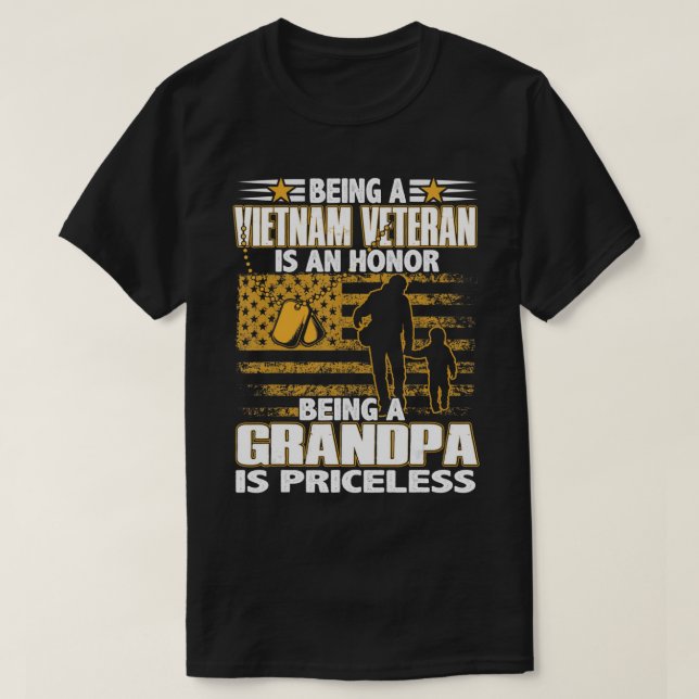 Manar som är vietnamesisk veteran är en hederlig f t shirt (Design framsida)