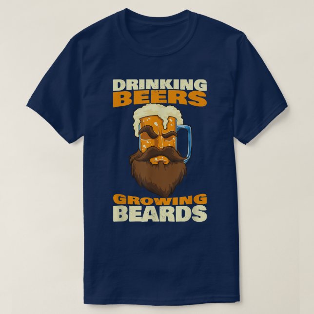 Manar som dricker Öl och odlar boskapsbin T Shirt (Design framsida)