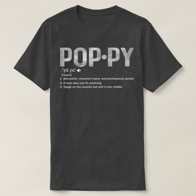 Manar som en vanlig "Grandpa Only Cooler PopPy Def T Shirt (Design framsida)