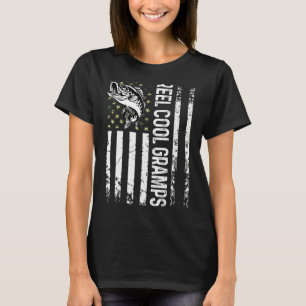 Manar som fiskar med oss Flagga Reel Coola Gramps  T Shirt