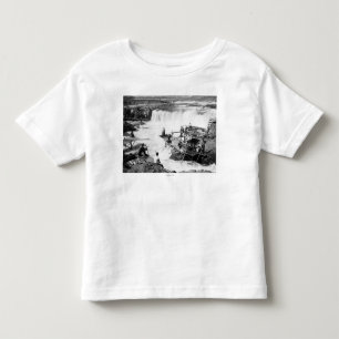 Manar som fiskar på Celilo nedgångar, fotografer T-shirt