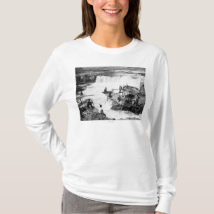 Manar som fiskar på Celilo nedgångar, fotografer T-shirt