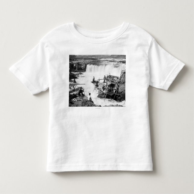 Manar som fiskar på Celilo nedgångar, fotograferar T-shirt (Framsida)