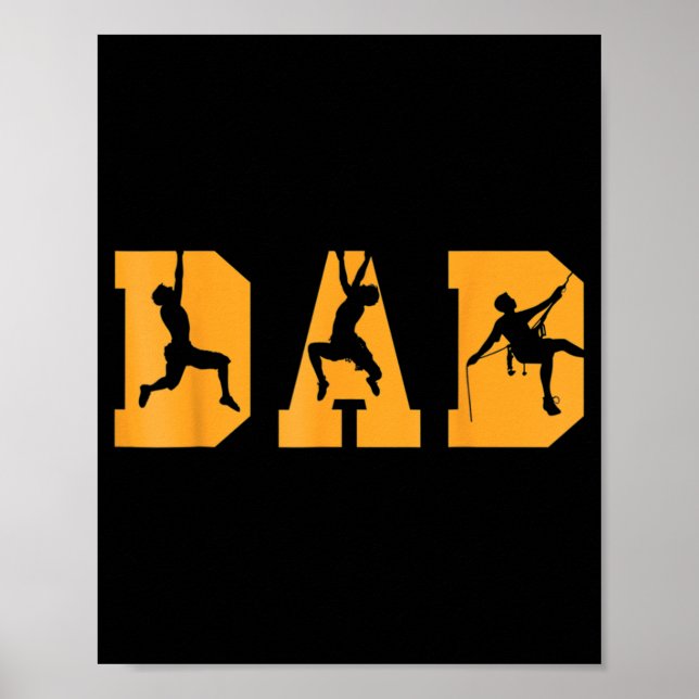 Manar som höjer Pappa bergsbergsberg vid klimatet  Poster (Framsidan)