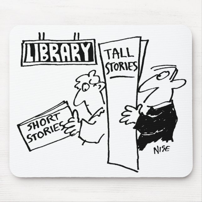 Manar som läser bokar vid bibliotek musmatta (Framsidan)