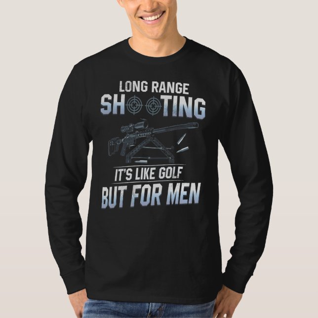 Manar som skjuter långdistansbilder som Golf men f T Shirt (Framsida)