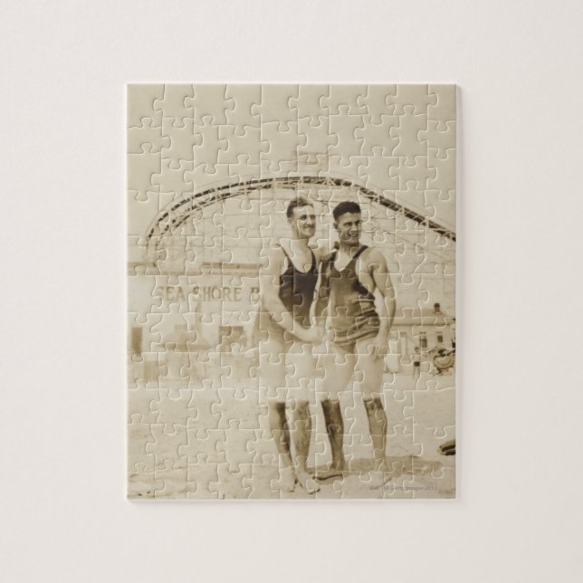 Manar som står på strand pussel (Vertikal)